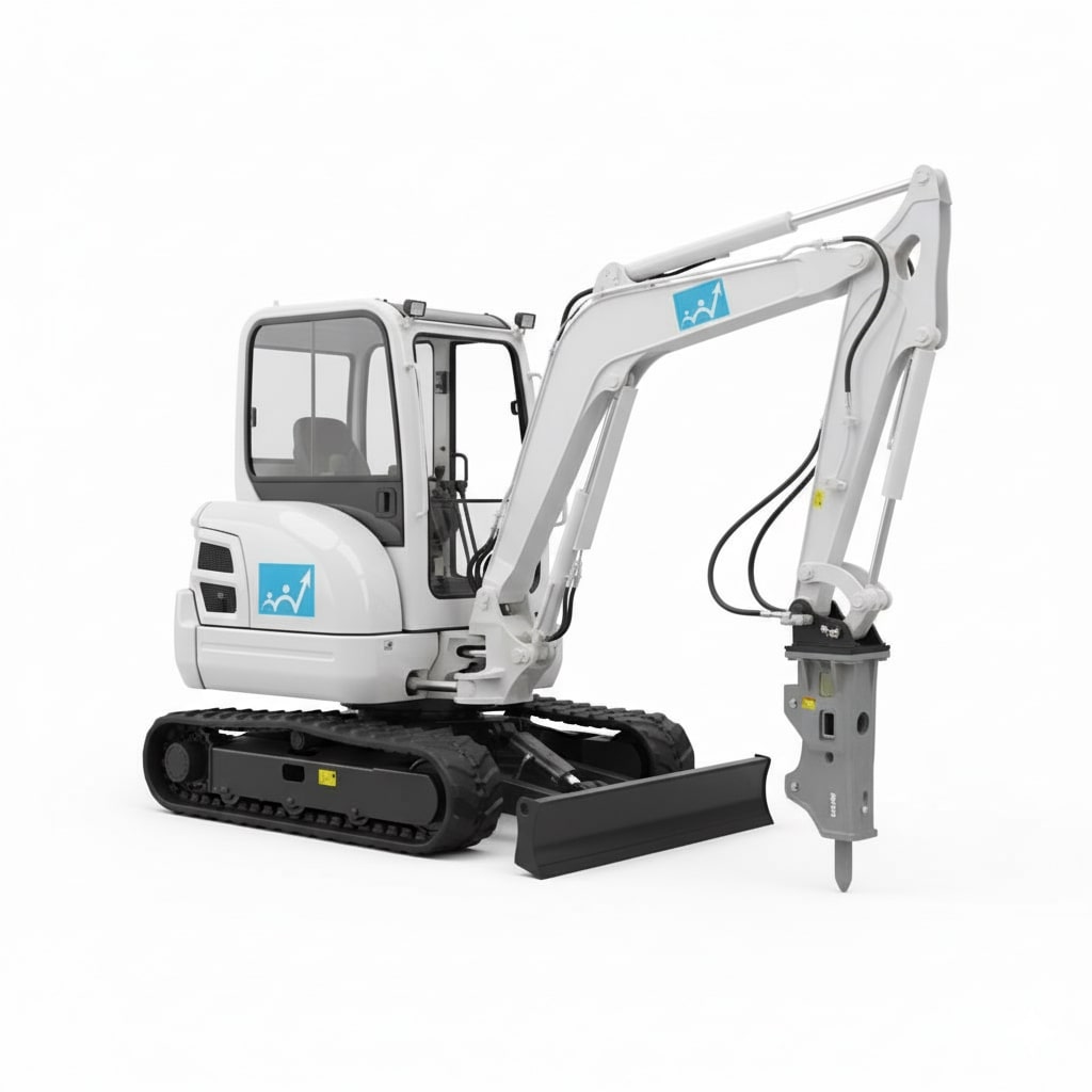 Noleggio Escavatore 17 quintali con martello demolitore